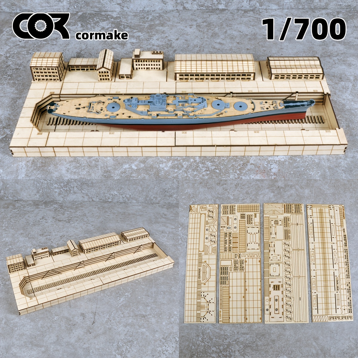 1/700 Scale Model Kit Navy Yard Naval Base Assembly